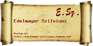 Edelmayer Szilviusz névjegykártya